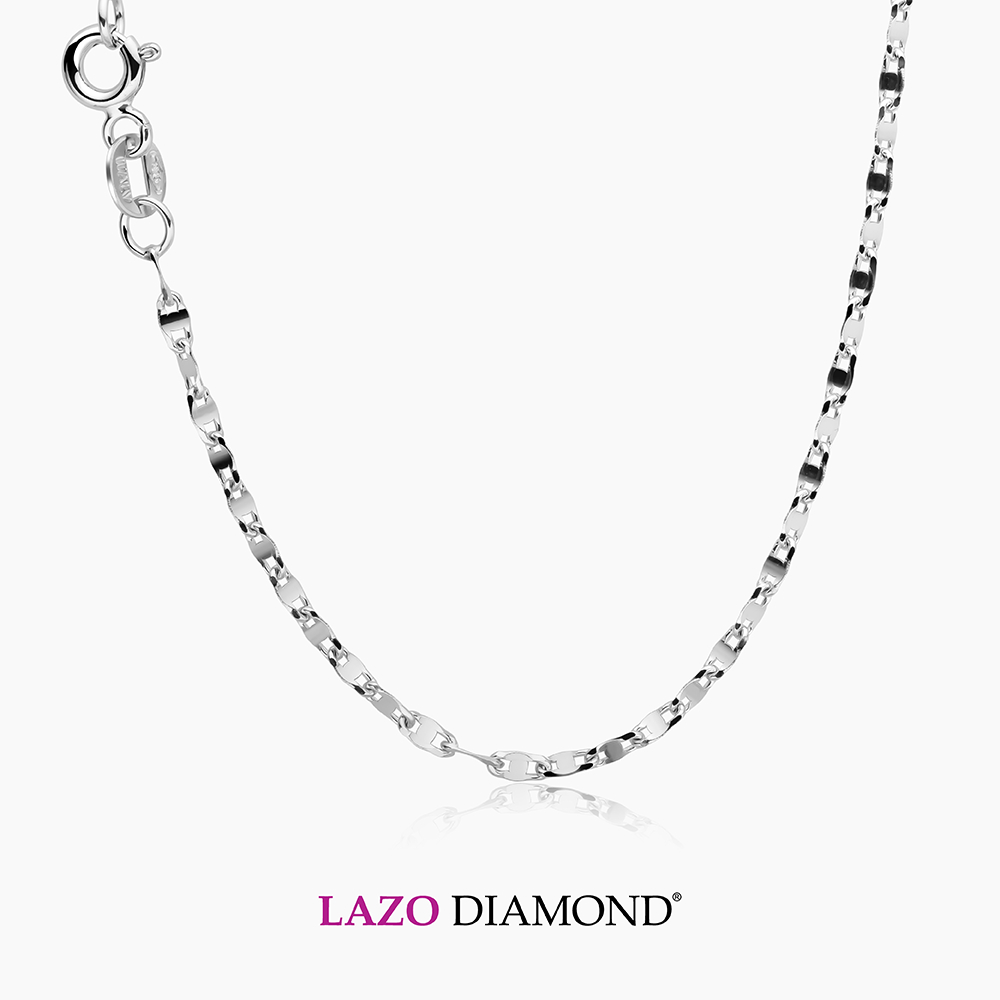 LAZO DIAMOND 9k White Gold Mariner Chain Necklace