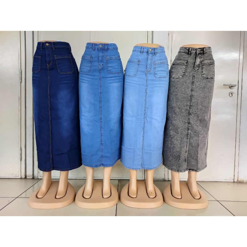 New Skirt Kitty Pocket Jeans Stretchable Tiada Belah With High Quality & Ready Stock