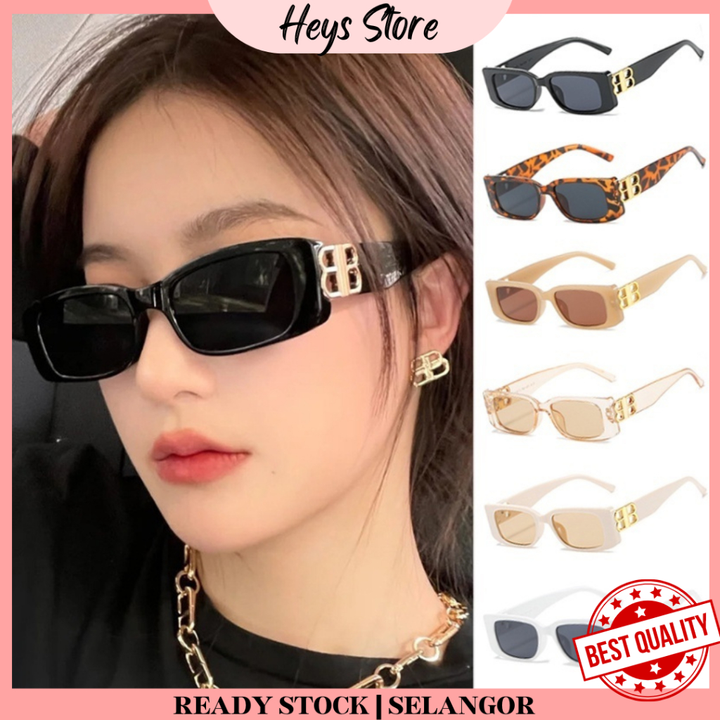 New Women Sunglasses Vintage Square Sunglasses Brand Designer B Logo Female Eyeglass Small Rectangle Glasses