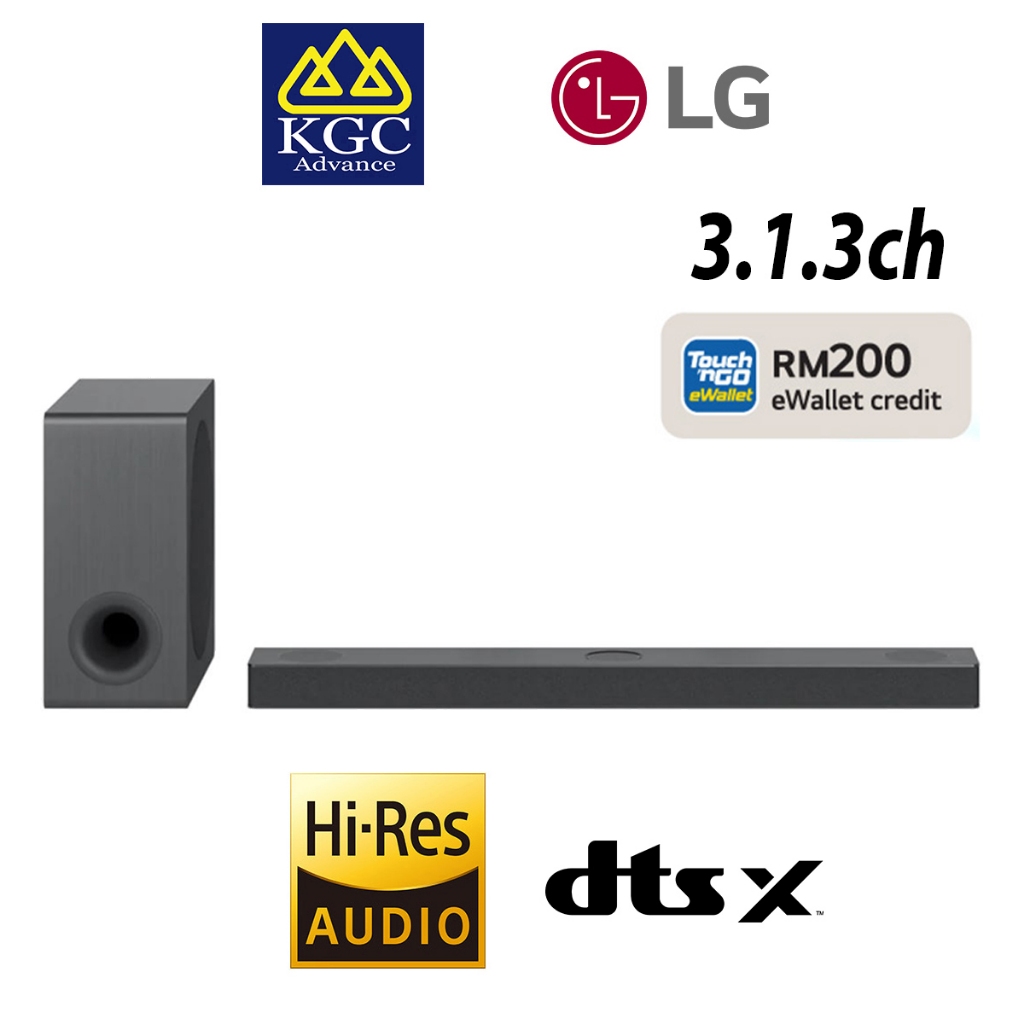 LG S80QY 3.1.3ch High Res Audio Sound Bar with Dolby Atmos (480W) [TnG Redemption]