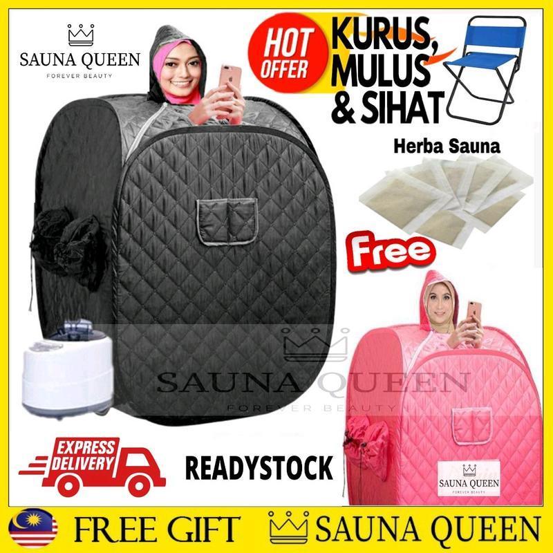 [M'sia ] SAUNA QUEEN Complete Set Portable Steam Home Sauna Tent Bag Foldable SLIMMING Health Skin Beauty Detox