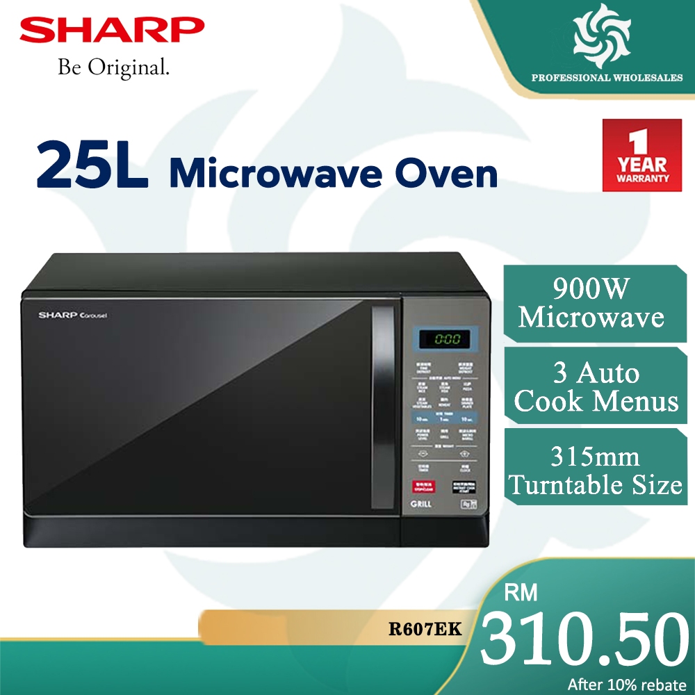 【PROMOTION】Sharp Microwave oven with Grill - Digital (25L) R607EK/ R7521GK