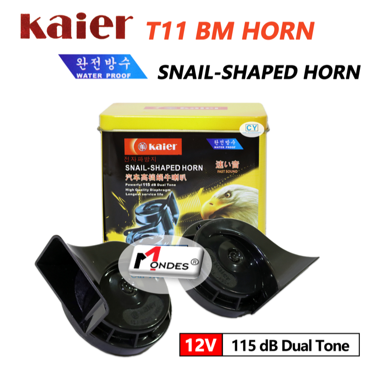 🔥 READY STOCK 🔥 KAIER CAR KERETA MOTOR MOTORCYCLE HORN BM HORN SUPER LOUD HORN(KAIER HN-T11) HIGHEST VOLUME