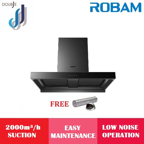 Robam 2000m³/h Cooker Hood (90cm) Turbo Dual-Cavity & Dual-Suction Design Range Hood SRB-A862