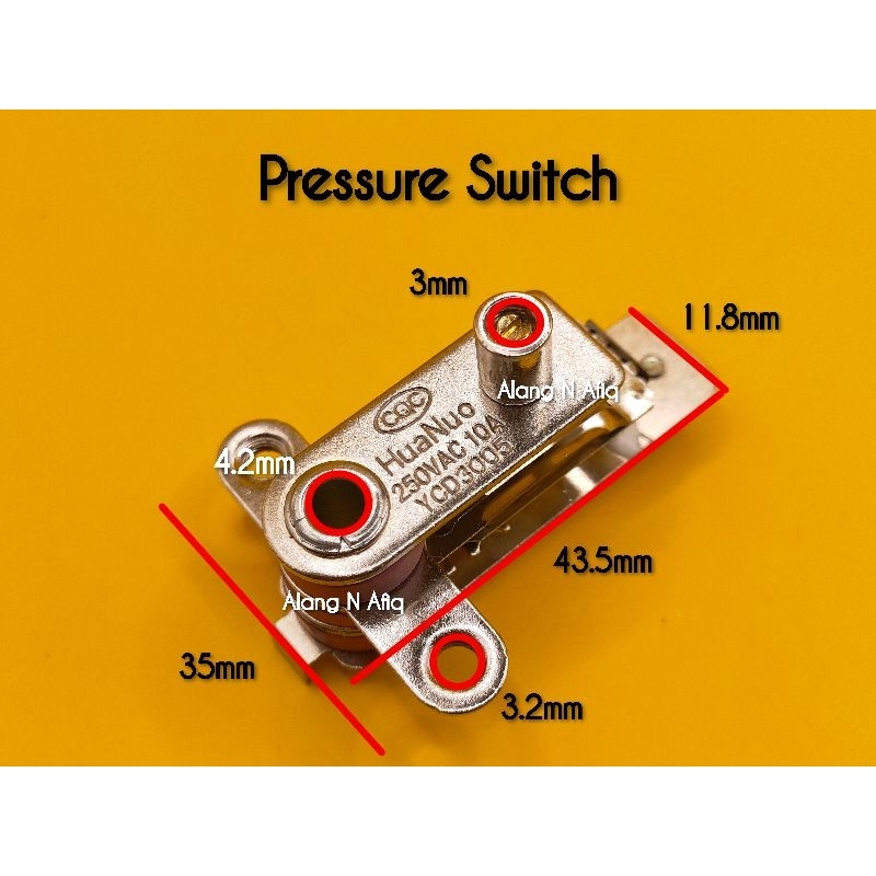 Thermostat YCD3005 Pressure Switch / Controller For Pressure Cooker Noxxa, Philips, ASD, Russell (Periuk Tekanan Tinggi)