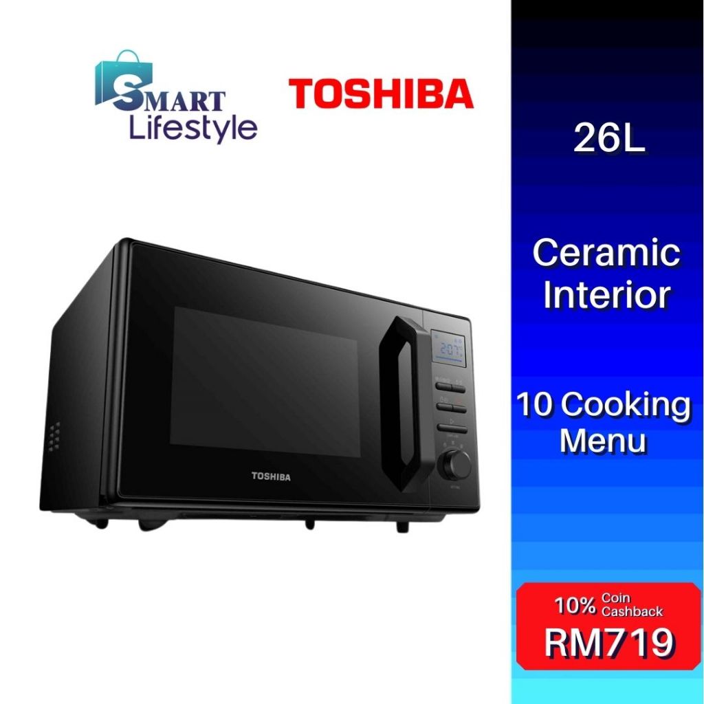 Toshiba Microwave Oven With Grill & Convection (26L) MW2-AC26TF(BK)