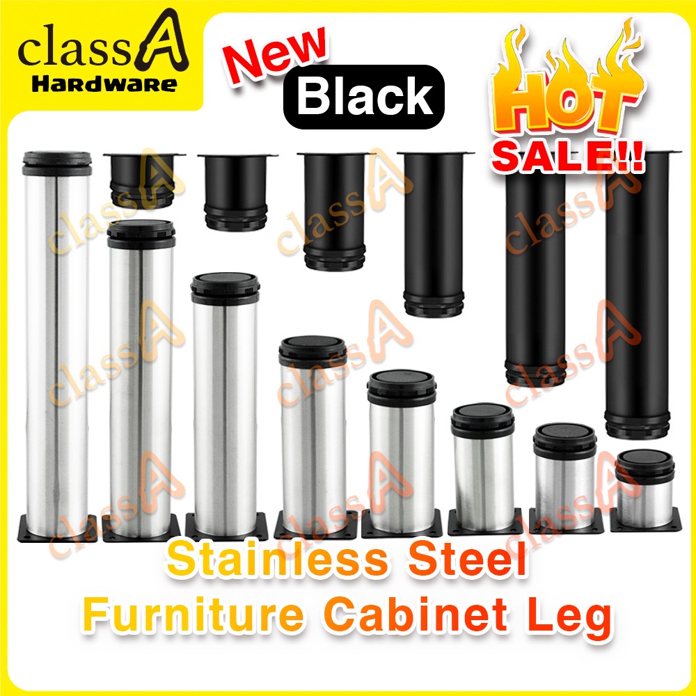 ClassAHW Stainless Steel Adjustable Sofa Cabinet Bed Kitchen Furniture Leg 50mm Kaki Sofa Almari Perabot Meja (1 piece)