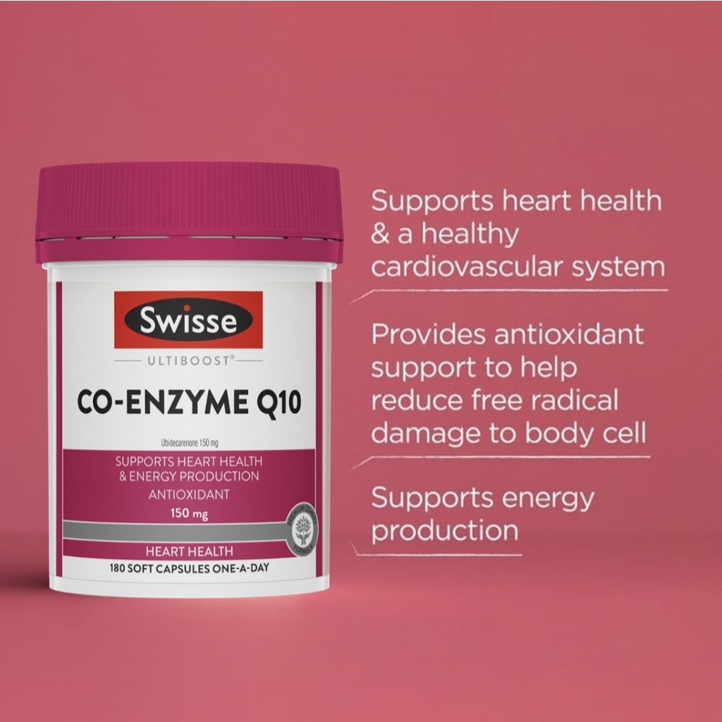 Swisse Ultiboost Co-Enzyme Q10 150Mg 180 Capsules 