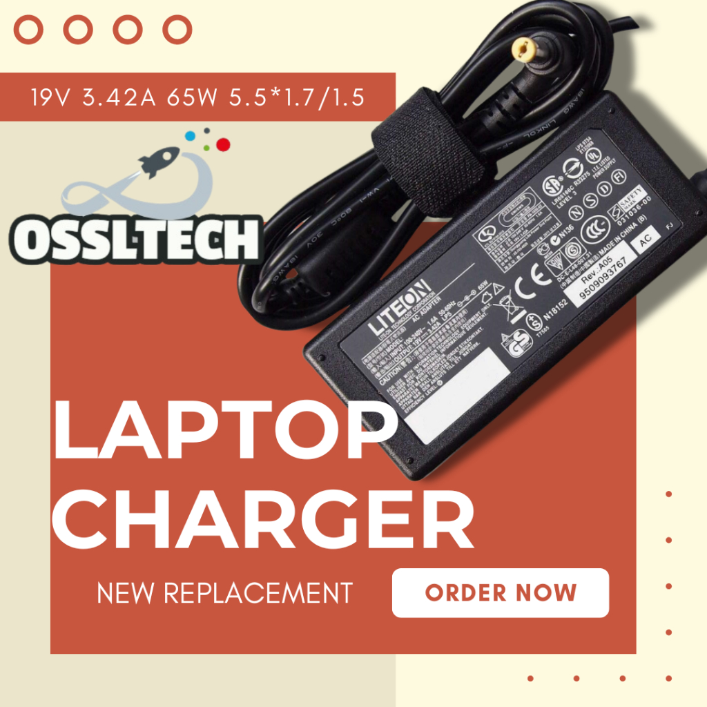 Acer 19v 3.42A ( 65W ) 5.5*1.7mm 4738 4738G 4738Z 4736 4736G 4736Z 1200 1410 f5-573 Laptop Power Adapter Changer