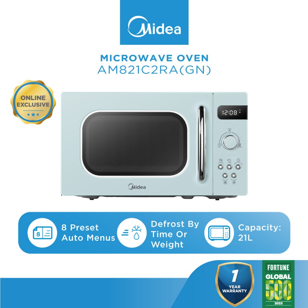 Midea AM821C2RA(GN) 21L Digital Microwave Oven - Online Exclusive Model