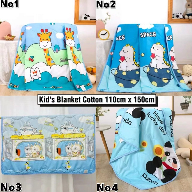 KIDS BLANKET MURAH BORONG SELIMUT BUDAK BABY BOY GIRL SELIMUT CHILDREN BLANKET CARTOON UNICORN MICKEY DINASOUR MELODY