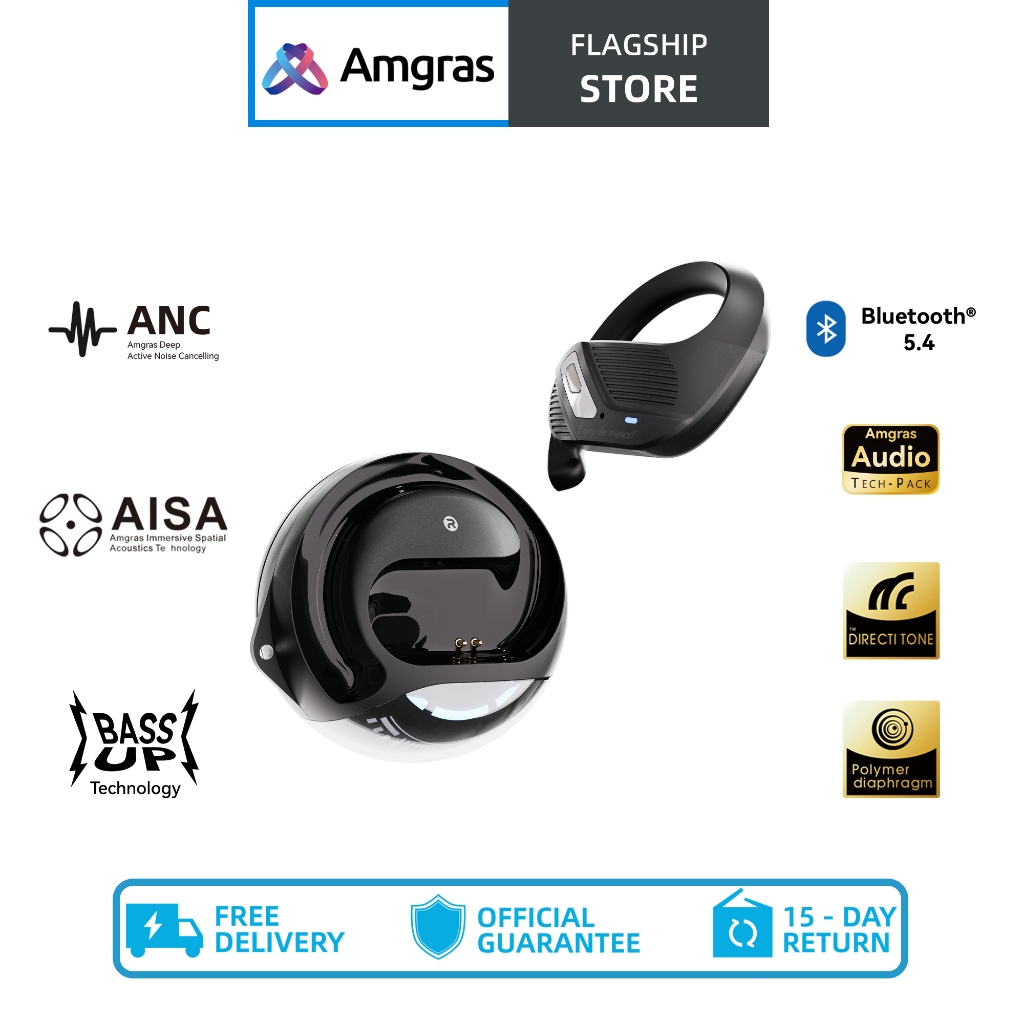 Amgras PokeBall Pro Air Conduction Sport Wireless Earphone Bluetooth Panoramic Sound Low Delay Gaming Earbuds waterproof