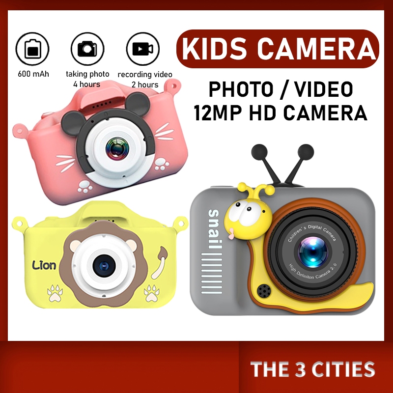 Dual Camera 12MP HD LENS Kids Children Digital Camera For kid Child best gift Rabbit Children's Toys Camera Photo Video