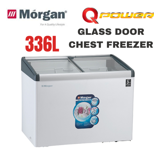 Morgan 2 Door 2 in 1  Sliding Glass Chest Freezer 336L MCF-G336L Glass Door Chest Freezer