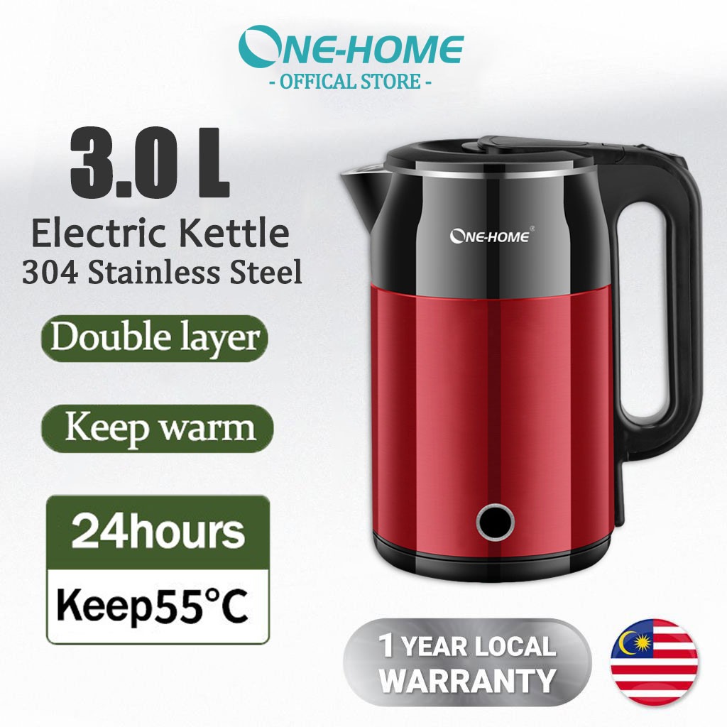 ONE HOME Electric Kettle 3L Electric Hot Water Kettle Fast Boiling Smart Kettle Keep Warm Jug Kettle Jug Cerek Elektrik