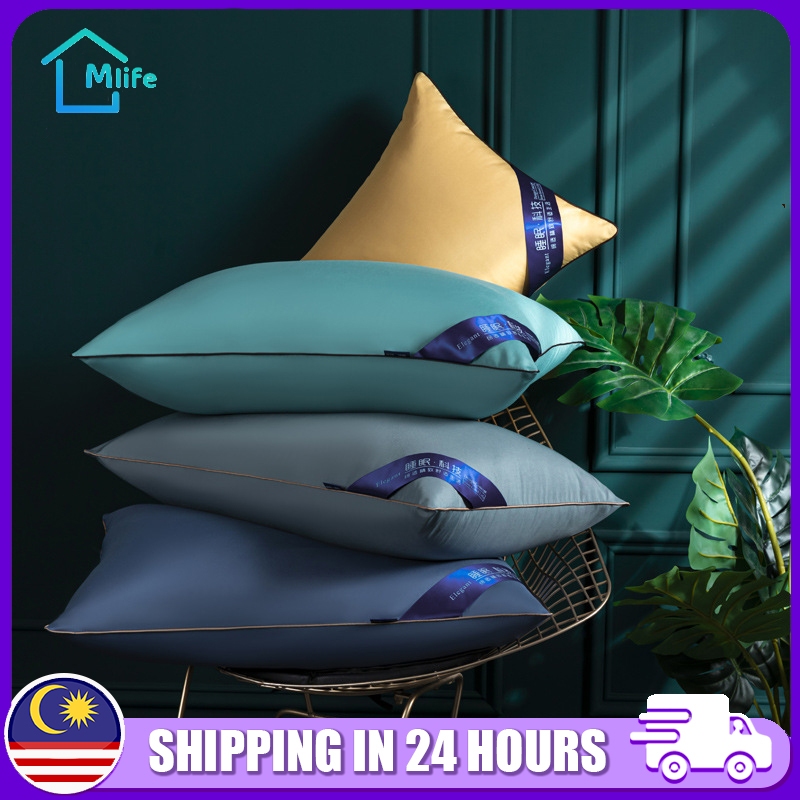 Sleeping Hilton Pillow 1KG/1000g Black/White/Blue/Green Hotel Pillow Bantal Hotel Viral Bantal Tidur