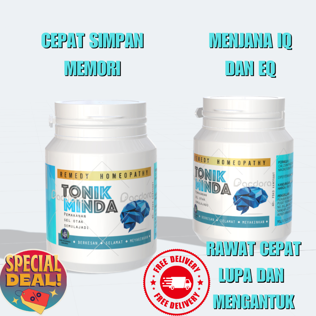 BRAIN BOOSTER | Pil TONIK MINDA, Anak2 Cerdas Minda | Remedy Homeopathy