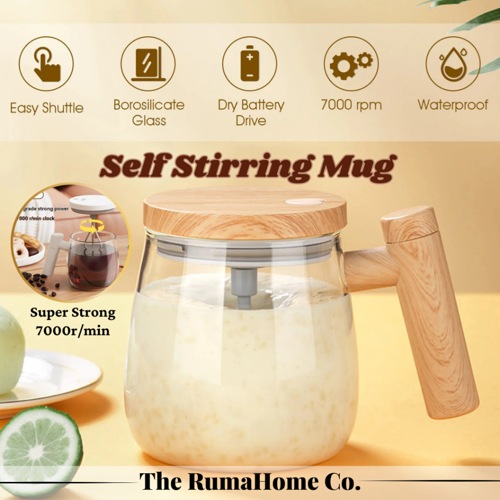 Self Stirring Mug Mixer Electric Rechargable Mix Powder Milk Coffee Tea Glas Cup Handle 400ml 自动搅拌杯