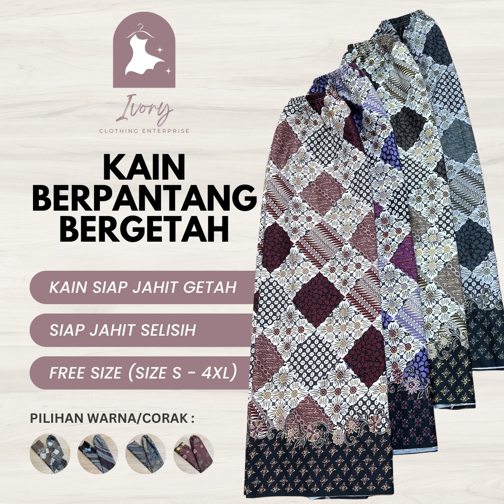 Kain Berpantang Bergetah / Confinement Sarong / Kain Batik Instant / Basahan / Maternity Skirt [1025 -1028]