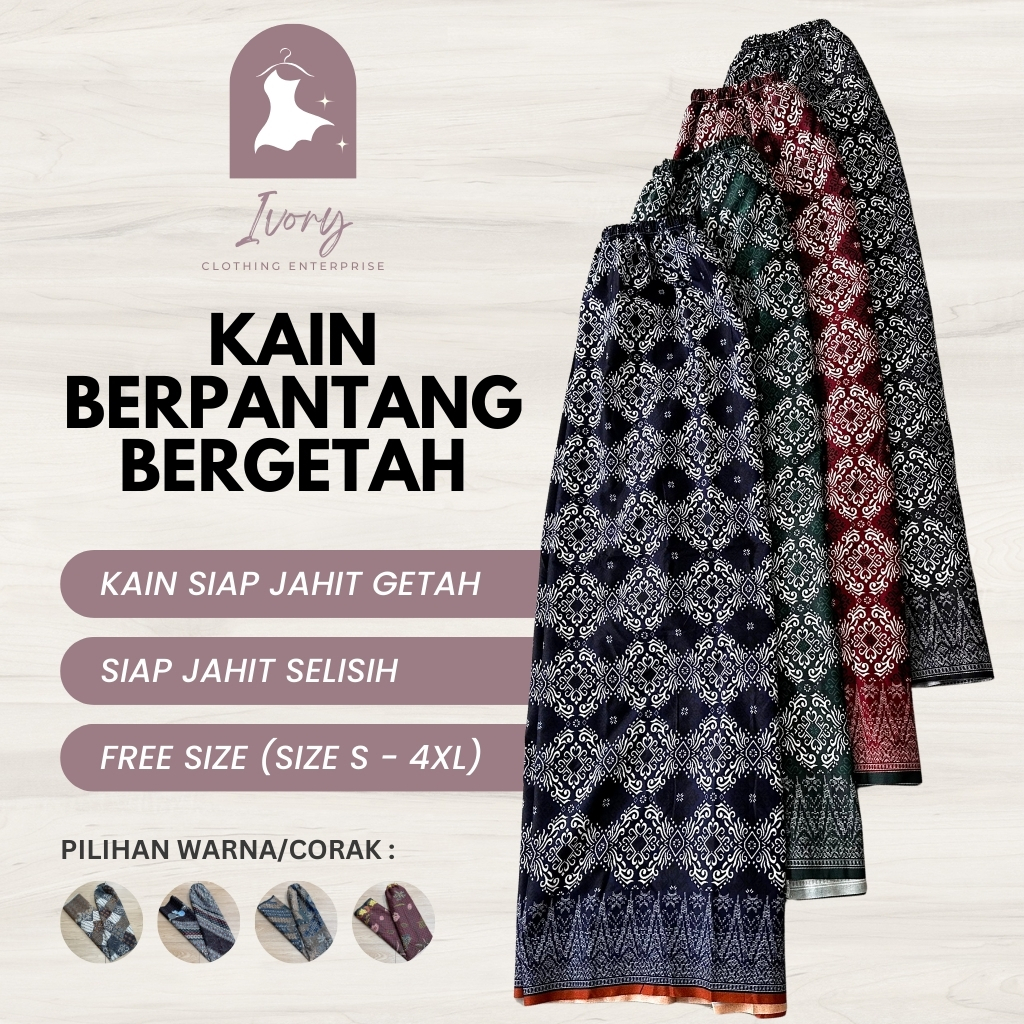 Ready Stock Kain Berpantang Bergetah / Confinement Sarong / Kain Batik Instant / Basahan / Maternity Skirt [1029 - 1032]