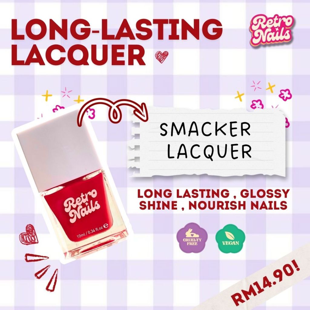 Retro Nails Lacquer Polish, nail polish, long lasting polish