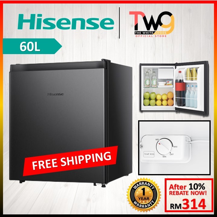 [FREE SHIPPING] Hisense RR60D4ABN Mini Bar Fridge 60L Refrigerator Peti Sejuk 冰箱  小冰箱 / PENSONIC PMF-661