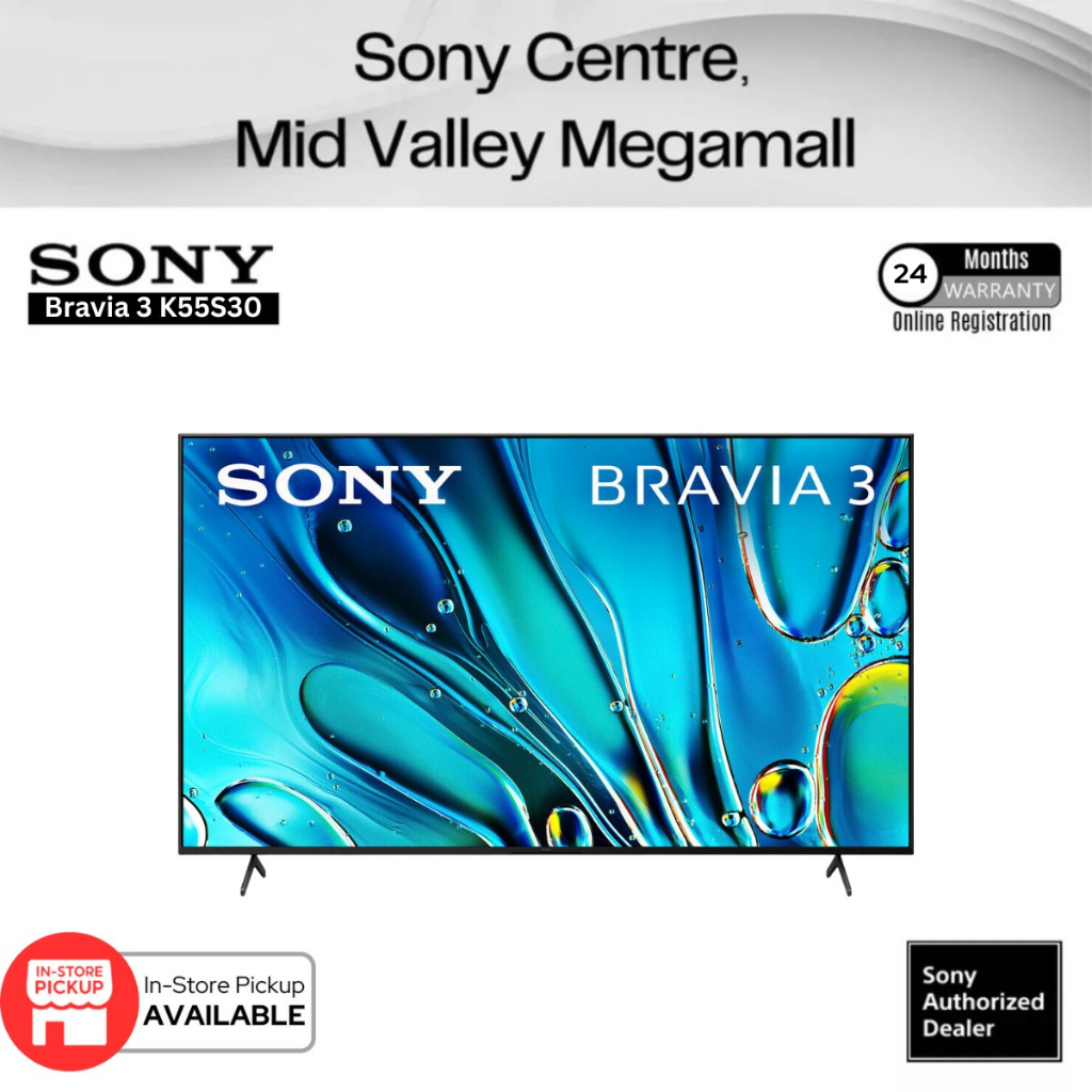 Sony Smart Tv BRAVIA 3 | 55 inch | K55S30 | 4K Ultra HD | HDR | LED | Google TV