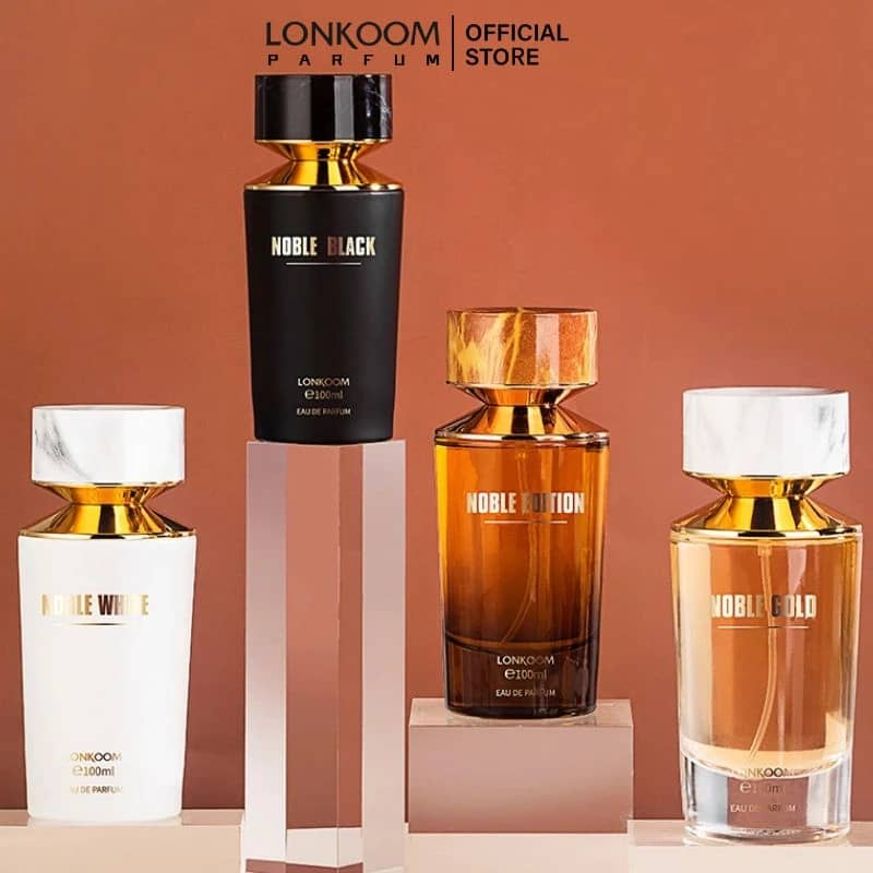 LONKOOM Perfume EDP Noble Gold/Black/White Edition Longlasting Unisex (100ml)