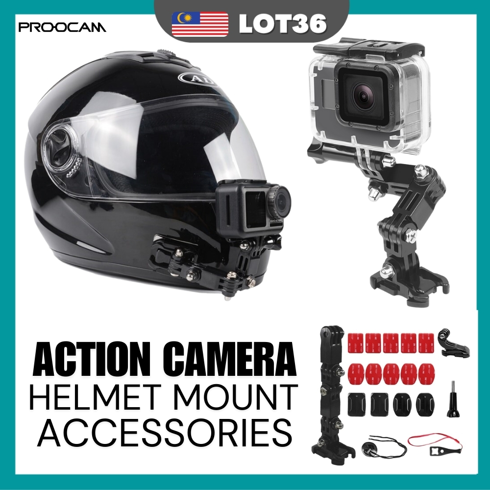 READY STOCKPROOCAM HELMET MOUNT ACCESSORIES SET GoPro Action Camera Insta360 DJI Skiing Helmet Motorcycling PRO-F511