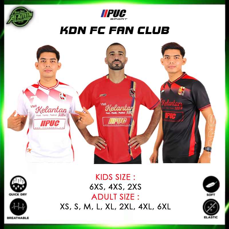 New Arrival ! Jersi KDN FC Fan Club Kit | Red, Black, White | PUC Sport