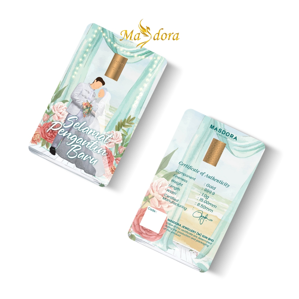 MASDORA 999.9 Gold Bar 1.00GM Gift Series - Selamat Pengantin Baru (EMAS&hellip;