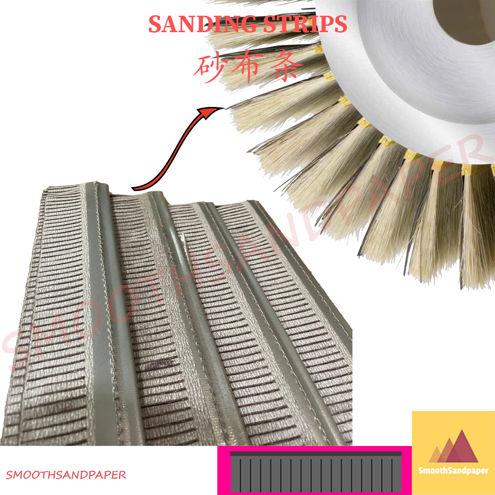 Sand Cloth Strip Woodworking Polishing Grinding Roller 工业剑麻砂布条刷异性砂光机专用砂布条木工抛光打磨辊 image 3
