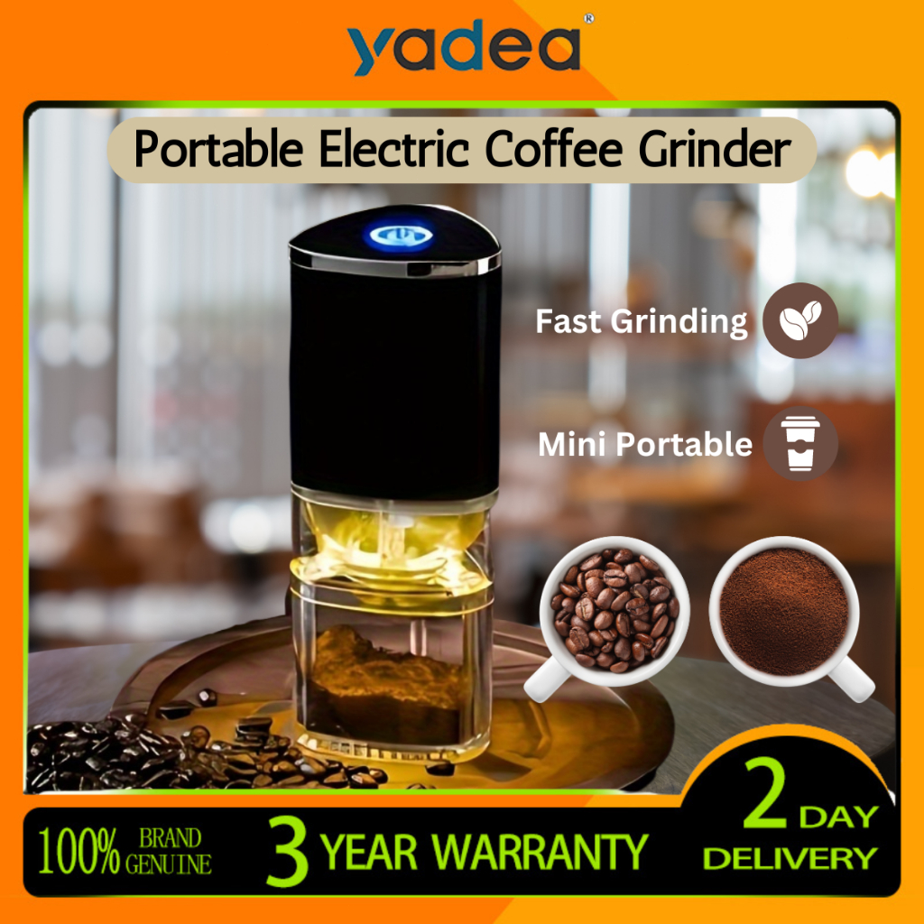 ReadyStock | Superfine Coffee Powder Machine Fully Automatic Portable Grinder Italian Mini Grinder