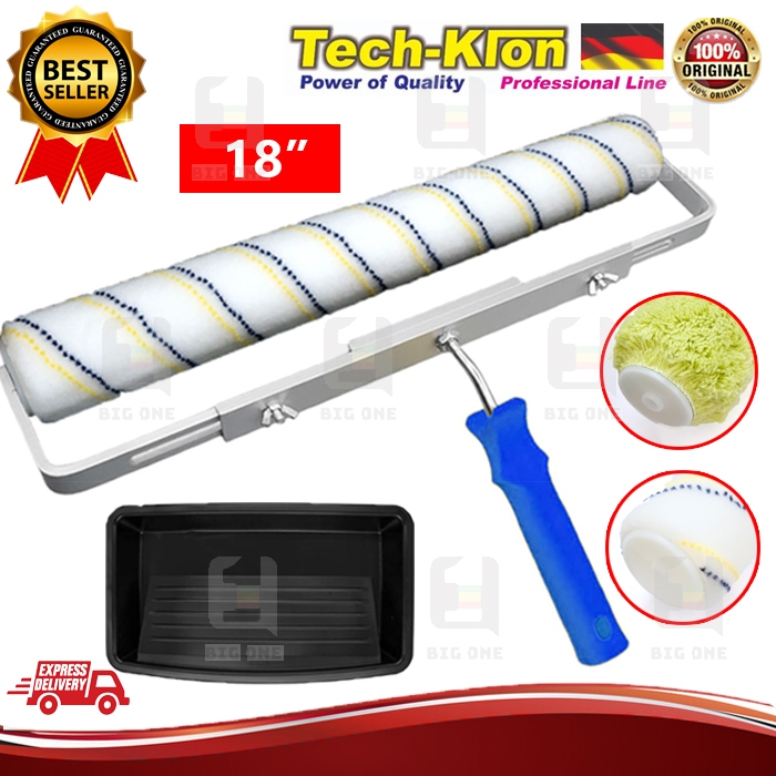 (EXTRA BIG) TECH KLON ALUMINIUM 18" PAINTING ROLLER SET GIANT ROLLER CAT BESAR PAINTING BRUSH FOR EPOXY FLOOR COATING