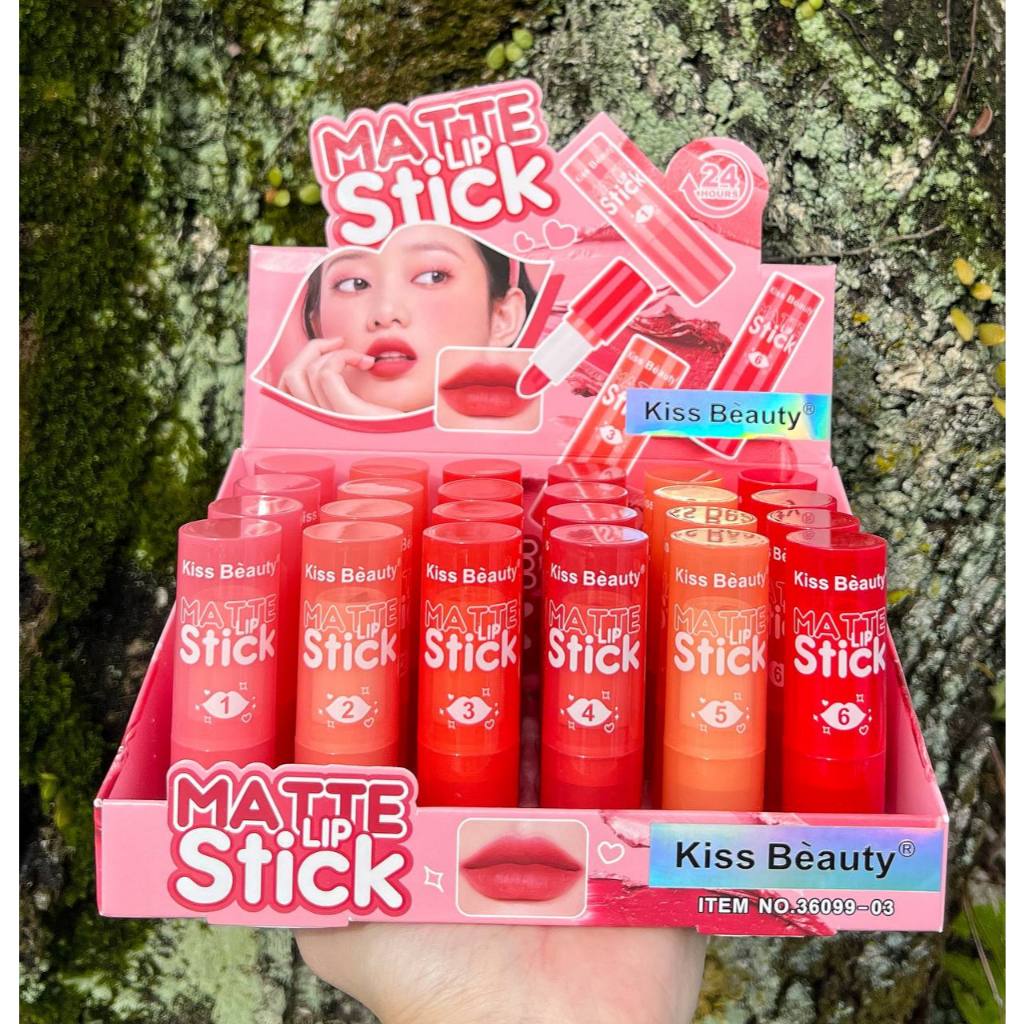 READY STOCK ( WHOLESALES RM 1.80/1PCS) 1 BOX 24 PCS LIPSTICK MATTE RED COLOR