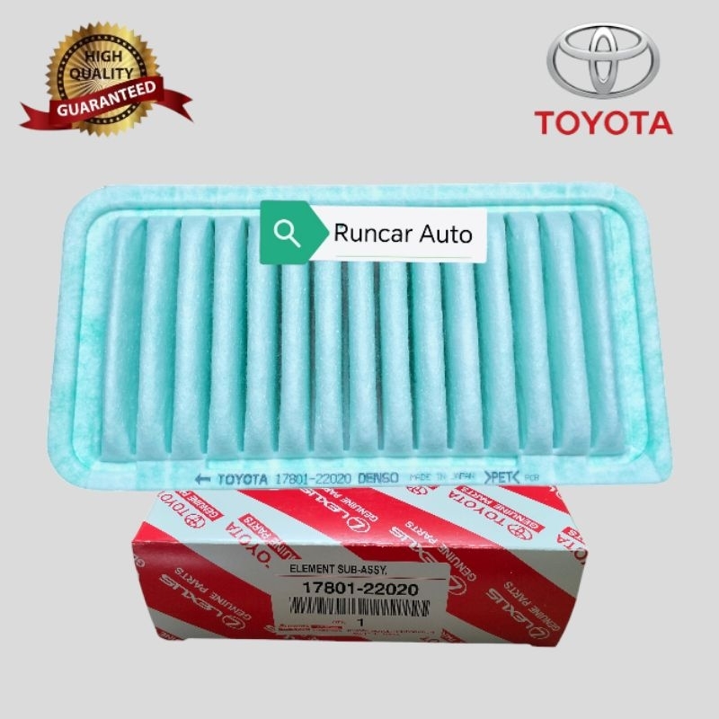 Toyota WISH ZNE10 & ANE10 / IPSUM ACM21/ ALTIS ZZE 121/122 1.6 & 1.8 - 17801-22020 Toyota Engine Air Filter