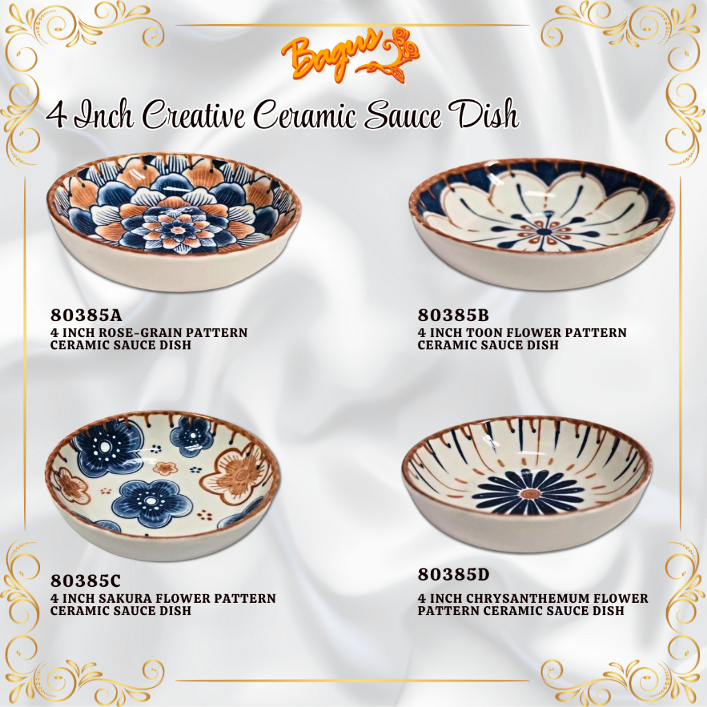 [READY STOCK] 4 INCH CREATIVE CERAMIC SAUCE DISH / HIDANGAN SOS SERAMIK KREATIF 4 INCI