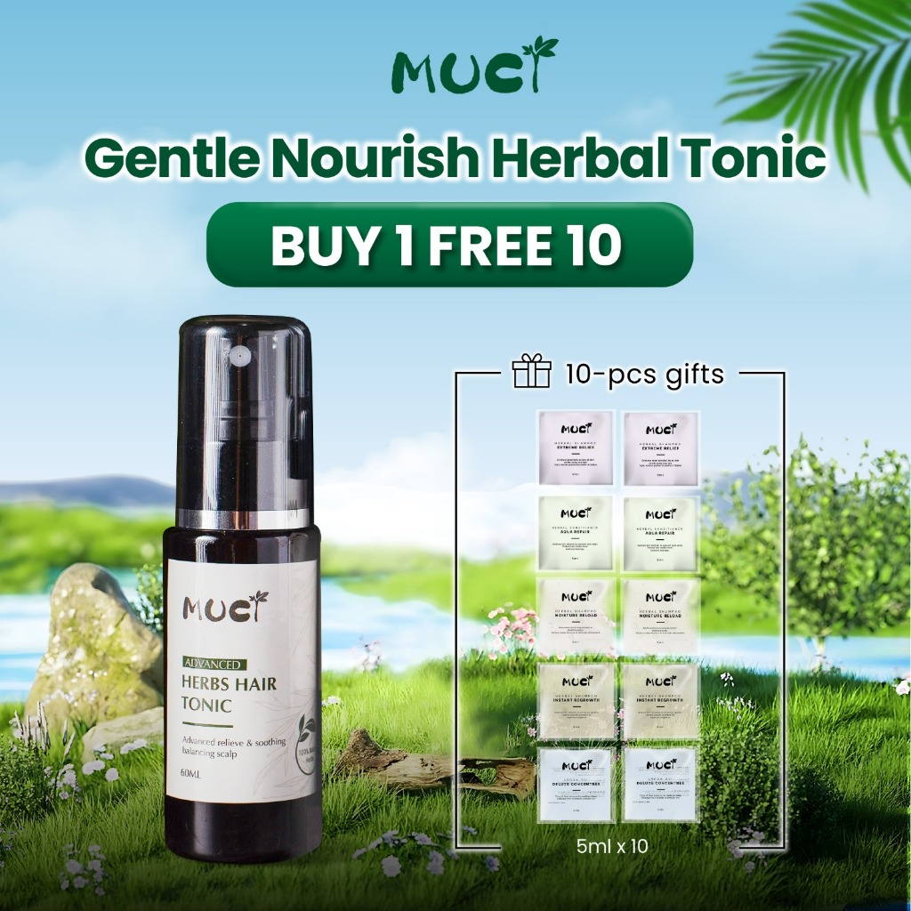 【MUCI】Gentle Nourish Herbal Tonic (Hair Growth, Anti Hair Loss, Sensitive Scalp) 调养滋补精华素 (促进生发, 防止脱发, 敏感头皮) 60ml