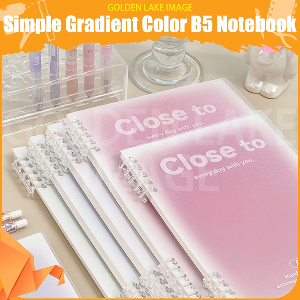 ?? 1Pcs Simple Gradient Color B5 Notebook Detachable Loose-leaf Coil Notebook Student | Buku Nota A5