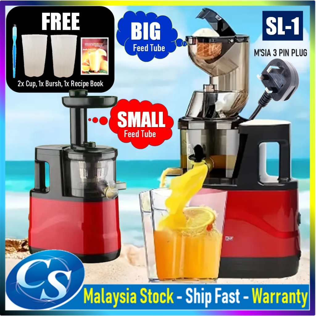 100% Fresh Fruit Juice Extraction Slow Juicer Extractor Blender Vege & Fruits Mesin Pengisar,Pengekstrak Jus Buah 榨汁机大小口
