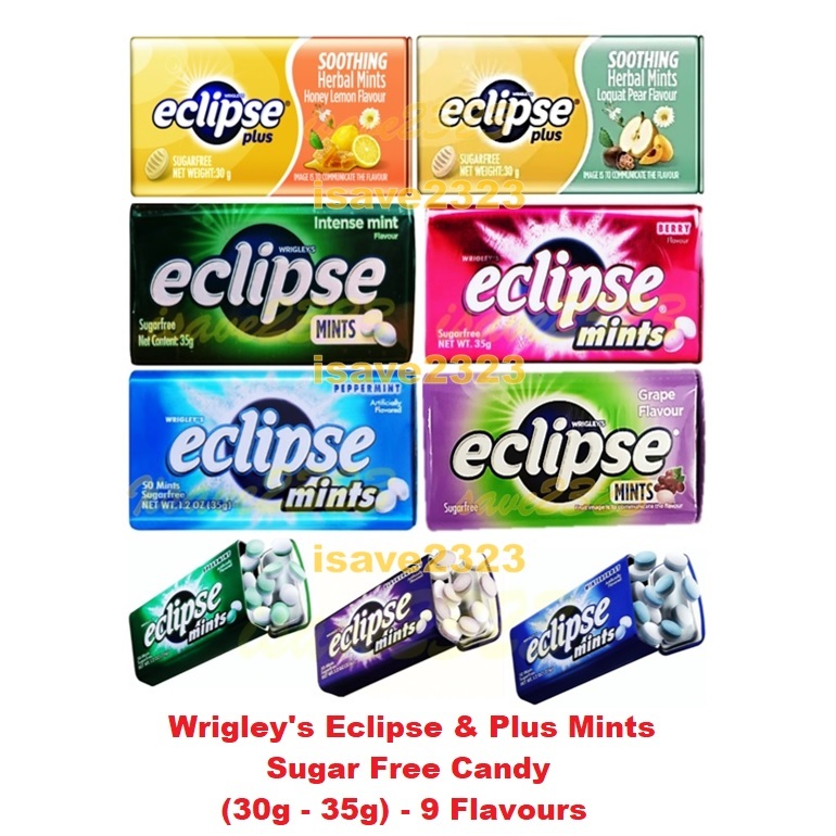 [CLEARANCE] Wrigley's Eclipse & Plus Mints Sugarfree Candy (30g - 35g) - 9 Flavours
