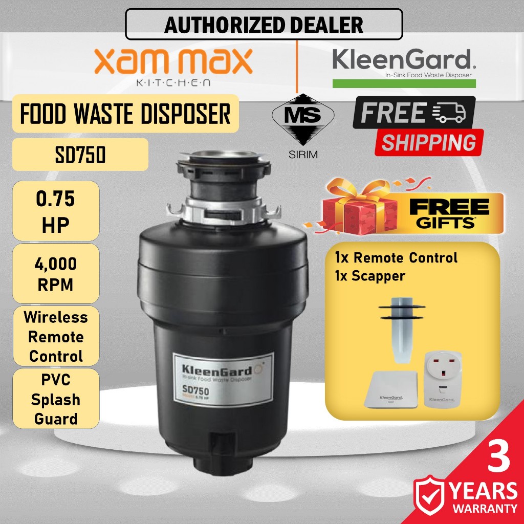 Kleengard SD750 Deluxe KleenGard In-Sink Food Disposer/Food Waste Disposal/Food Waste Grinder