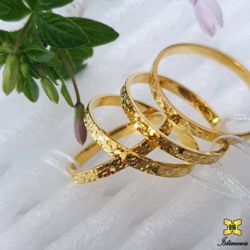 ISTIMEWA 916 Gold Cutting Rings// Cincin Corak Pemotongan Emas 916