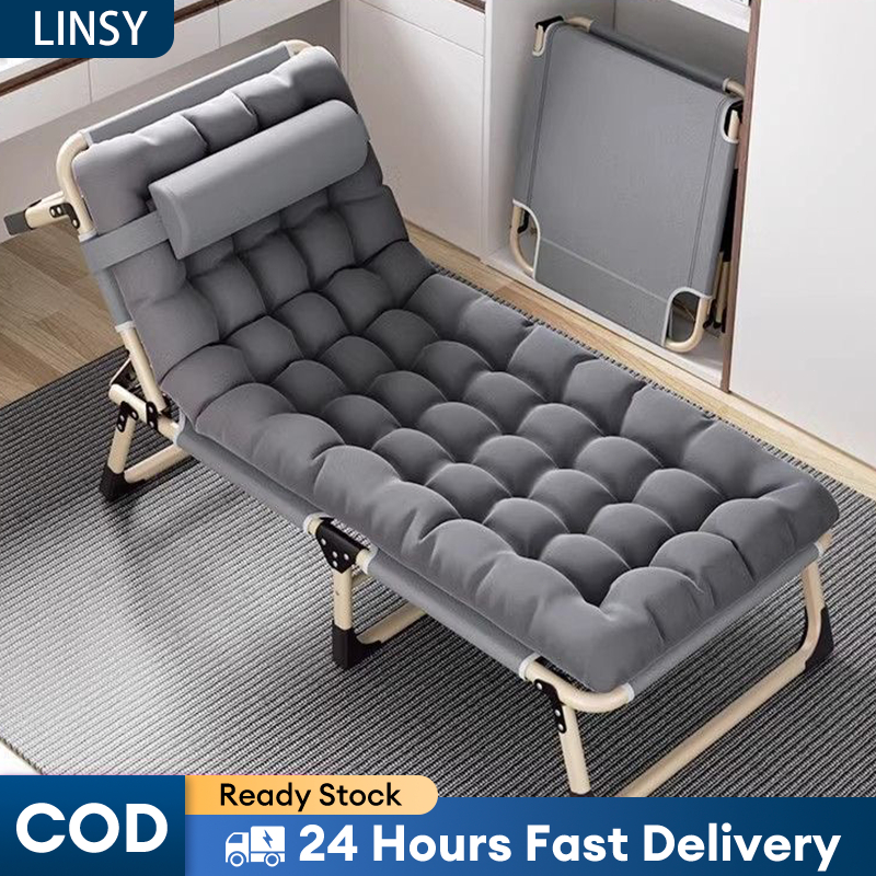 ?Folding Bed Foldable Reclining Chair Adjustable Lazy Chair 2in1 Sleeping  Indoor Outdoor Lounge Chair KERUSI MALAS折叠床