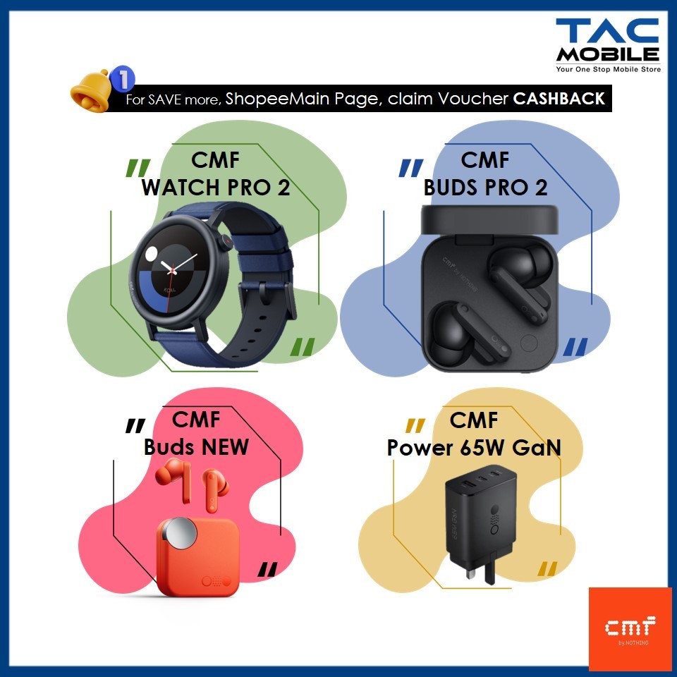 CMF BUDS PRO NEW/CMF WATCH PRO 2/CMF BUDS PRO 2/CMF POWER 65W GaN CHARGER 100% ORIGINAL CMF BY NOTHING