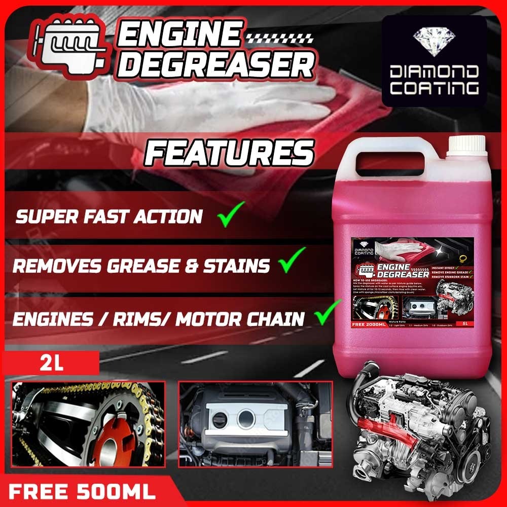 【1500ML FREE 500ML】 Diamond Engine Degreaser/ Enjin Degreaser/ Engine Chemical Wash Automotive Car