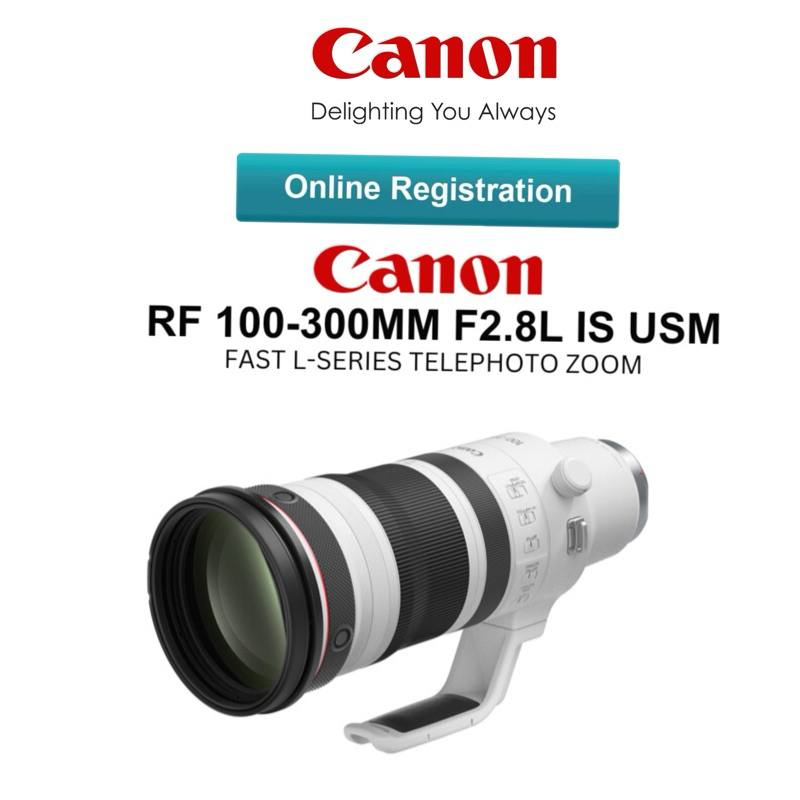 (CANON MALAYSIA SET)CANON RF 100-300MM F/2.8L FAST L SERIES TELEPHOTO ZOOM DUAL NANO USM IMAGE STABILIZER CANON ZOOM