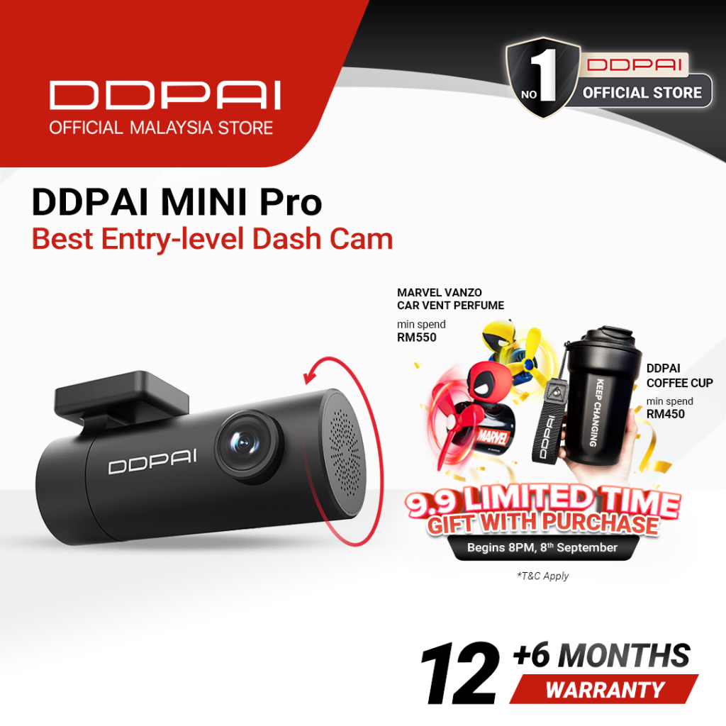 DDPAI Dash Cam MINI Pro 1296P Ultra HD Vehicle Wifi Smart Connect Car Camera Dashcam