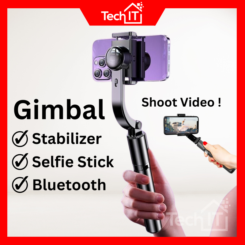 Selfie Stick Tripod 3 in 1 Gimbal Stabilizer For Phone Stabilizer Holder Tripod Bluetooth Selfie Stick Stabilizer Stand