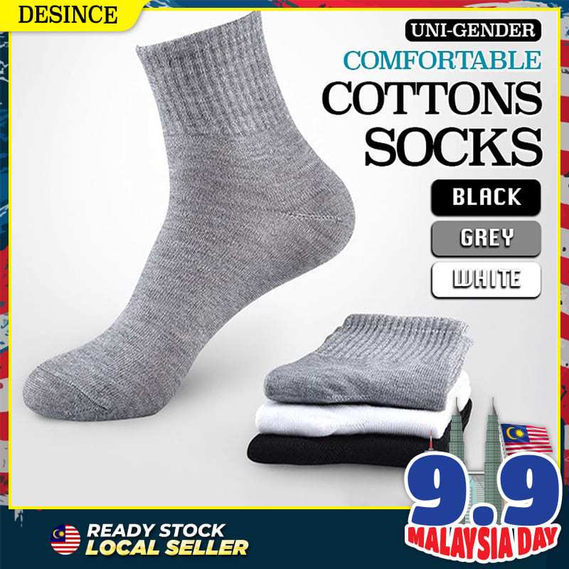 DESINCE Comfortable Long Socks Office Sock Sneakers Shoes Stokin Work Socks School Stokin Sekolah SK LONG